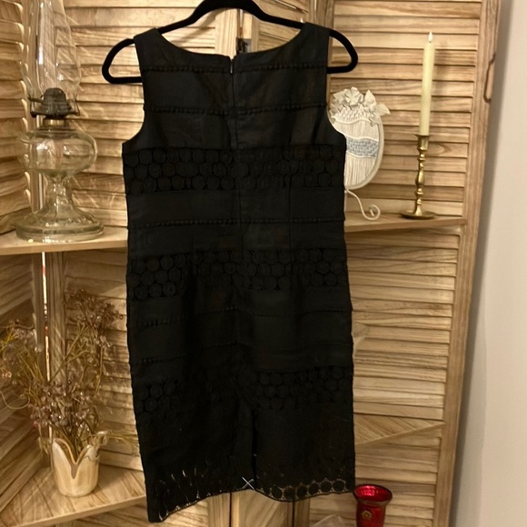 NWOT Talbots Black Linen Cotton Sleeveless Shift Dress - Picture 3 of 11